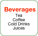 Beverages
Tea
Coffee
Cold Drinks
Juices